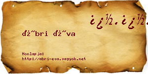 Ábri Éva névjegykártya