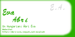 eva abri business card